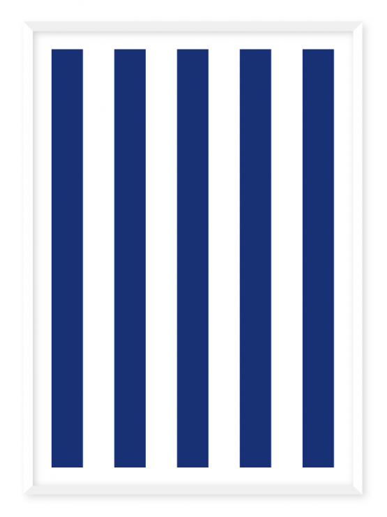 blue stripes poster