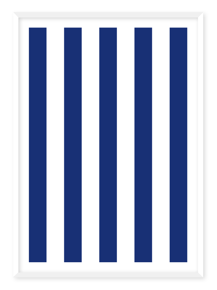 Blue stripes, poster