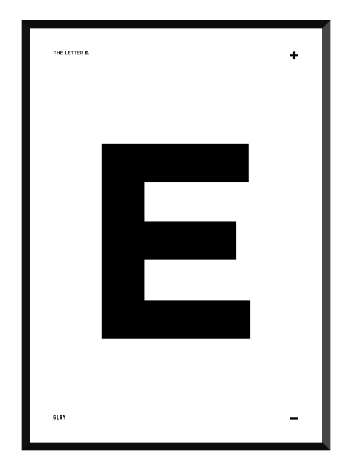 Bokstaven E, poster