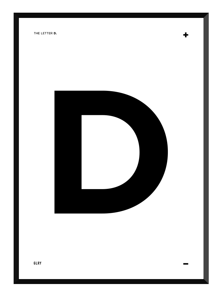 Bokstaven D, poster