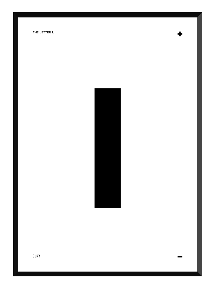 Bokstaven I, poster
