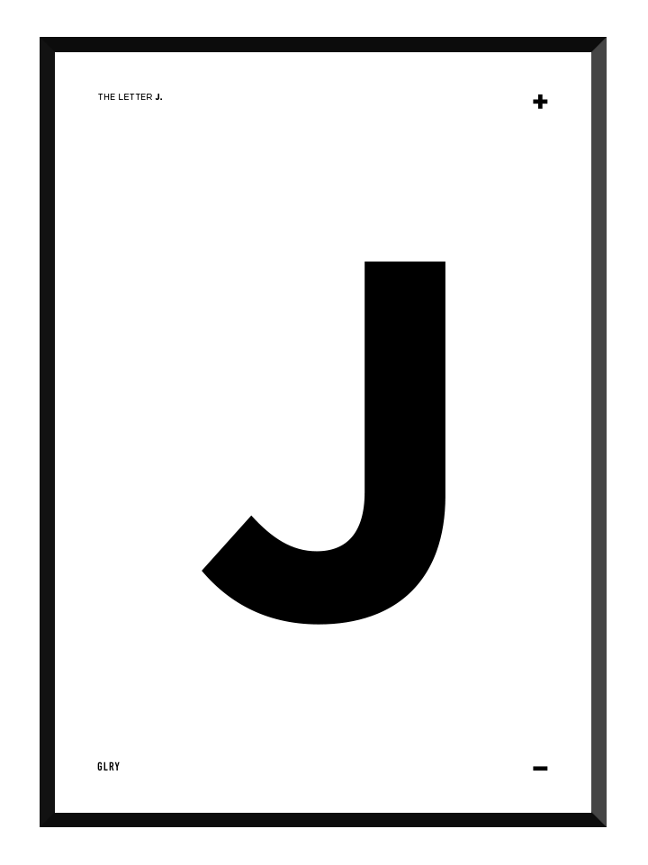 Bokstaven J, poster