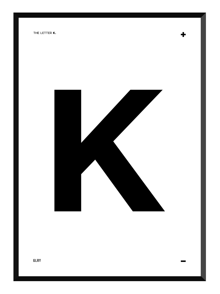 Bokstaven K, poster