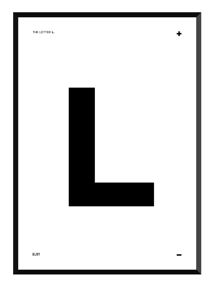 Bokstaven L, poster