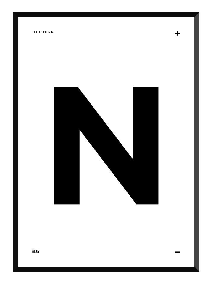 Bokstaven N, poster