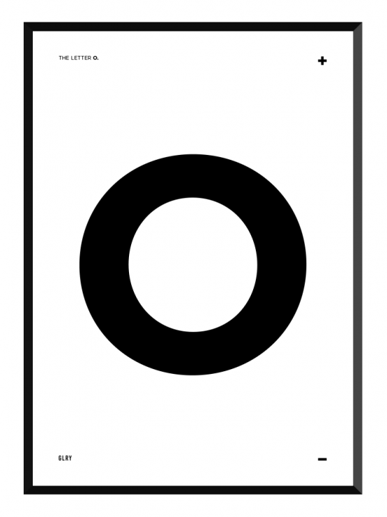 bokstavstavla O posters prints glry