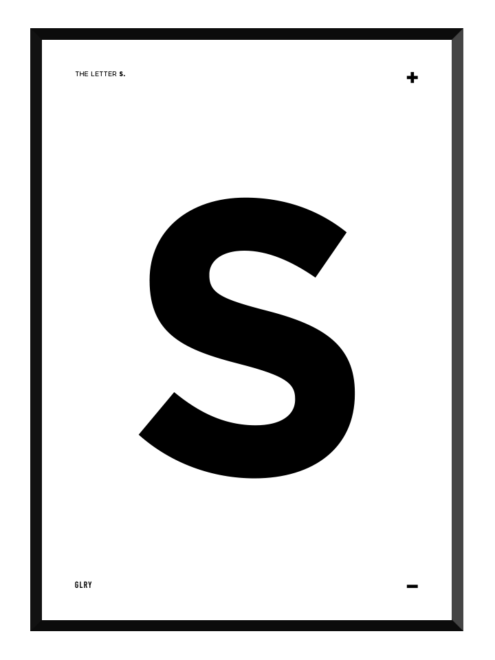 Bokstaven S, poster