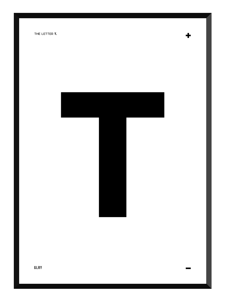 Bokstaven T, poster