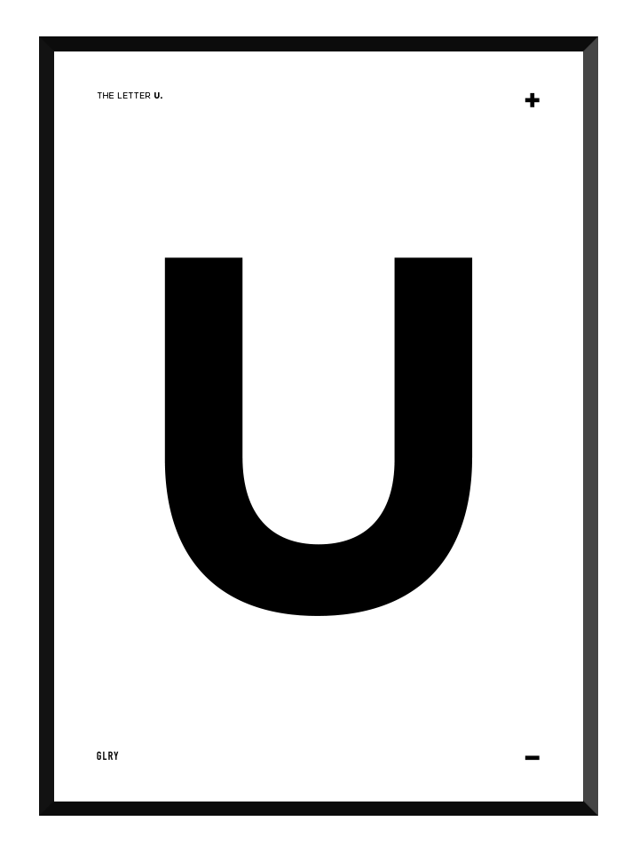 Bokstaven U, poster