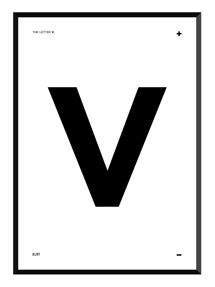 Bokstaven V, poster