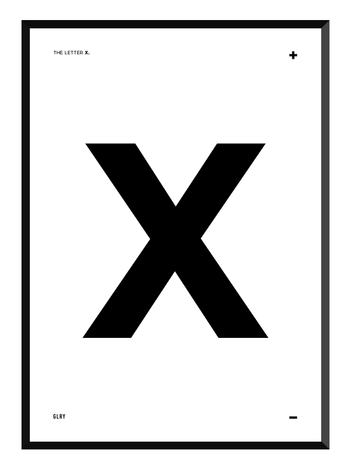 Bokstaven X, poster