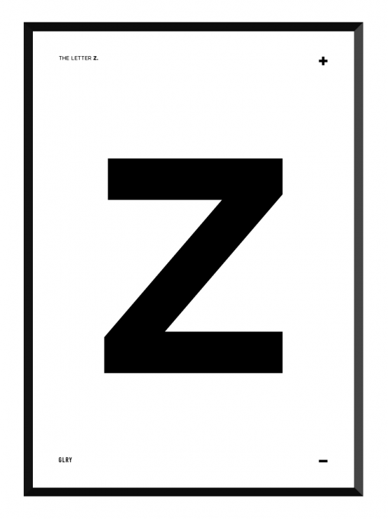 bokstavstavla Z posters prints glry