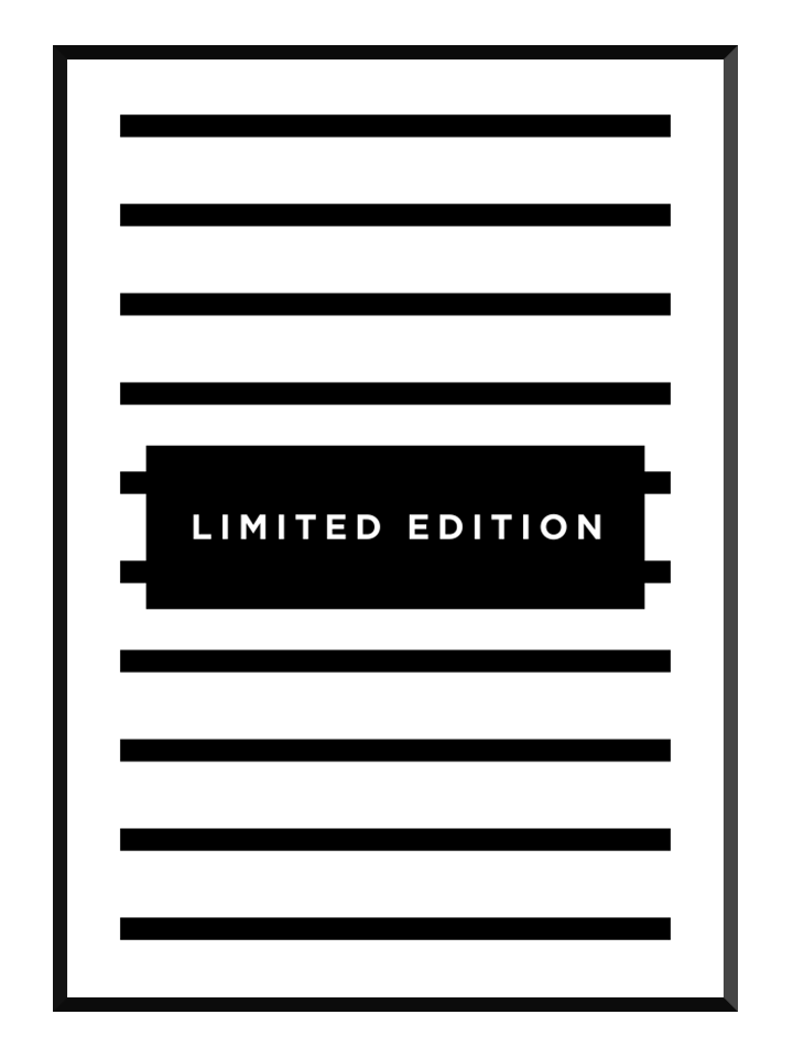 Limited Edition vit, Print
