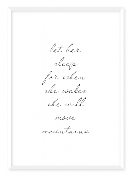 let her sleep poster
