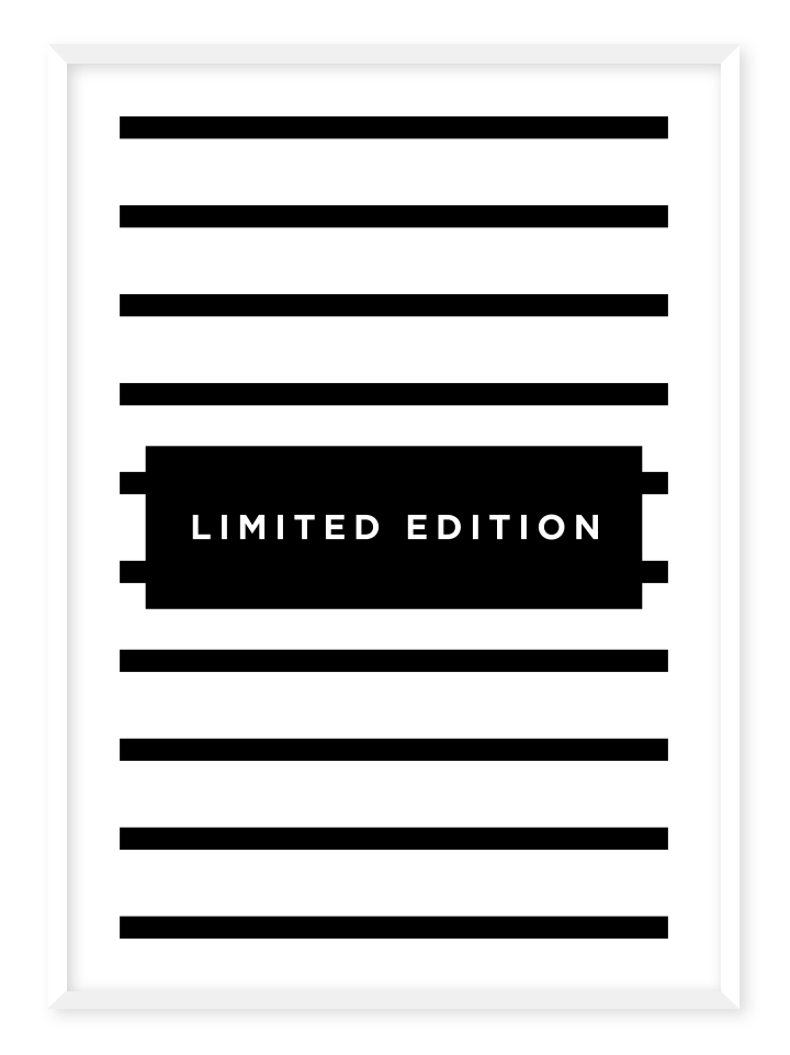Limited Edition vit, Print