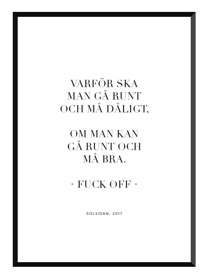 Må bra, Poster