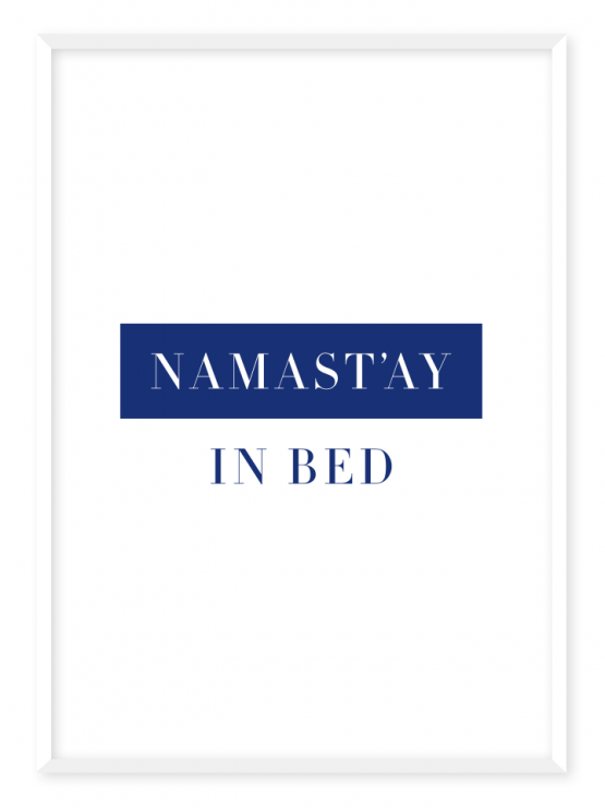 namastay blue poster