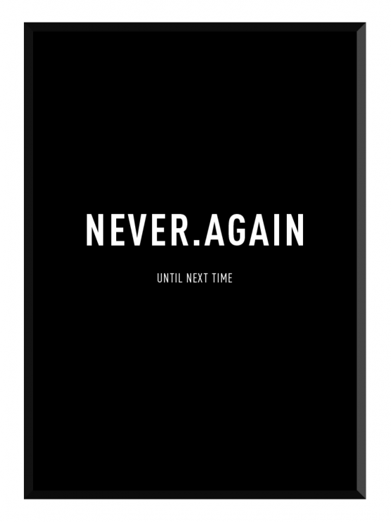 never again black poster