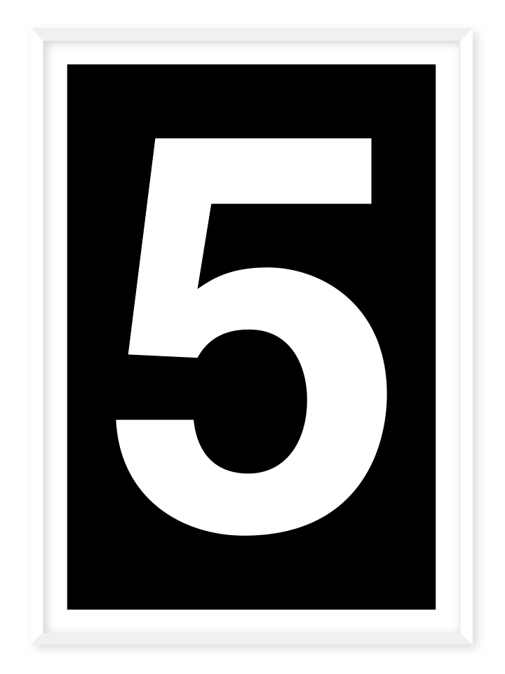Number five, poster