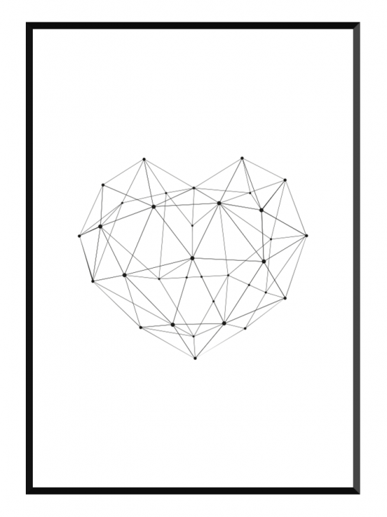 Geo Heart Poster