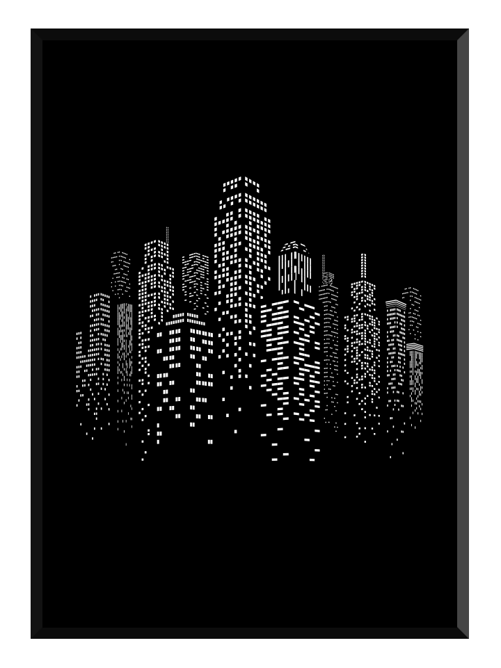 Skyscraper black, poster