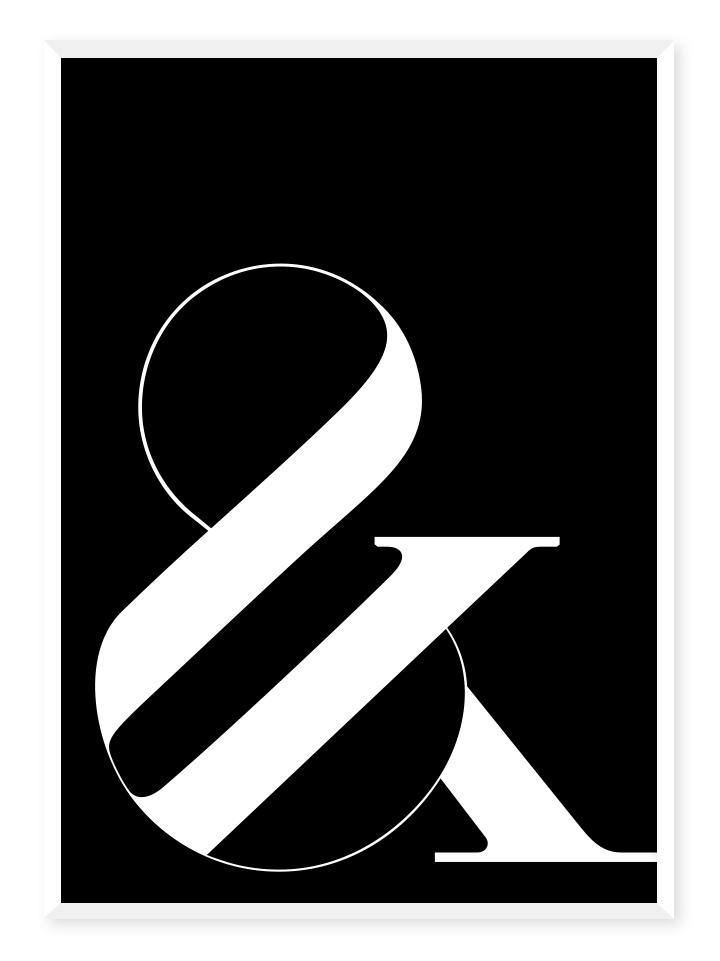 Svart &, poster