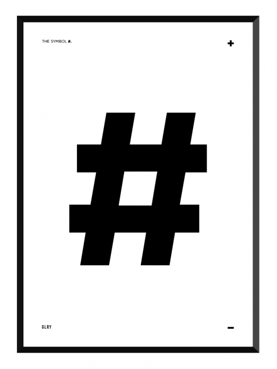 bokstavstavla hashtag posters prints glry