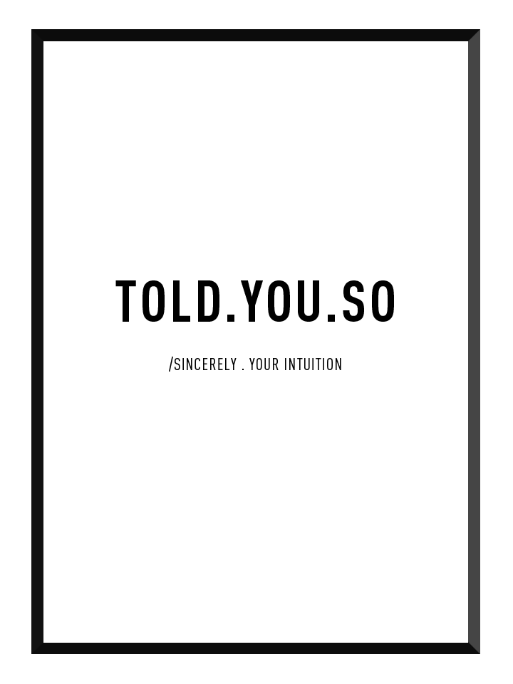 Told you so, poster