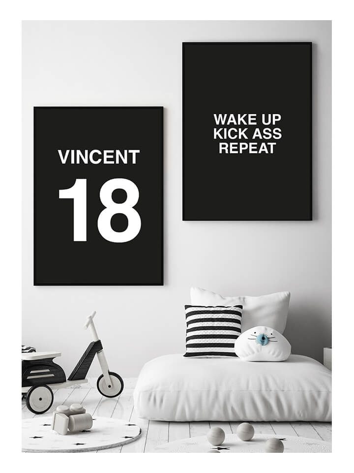 Wake Up svart, poster