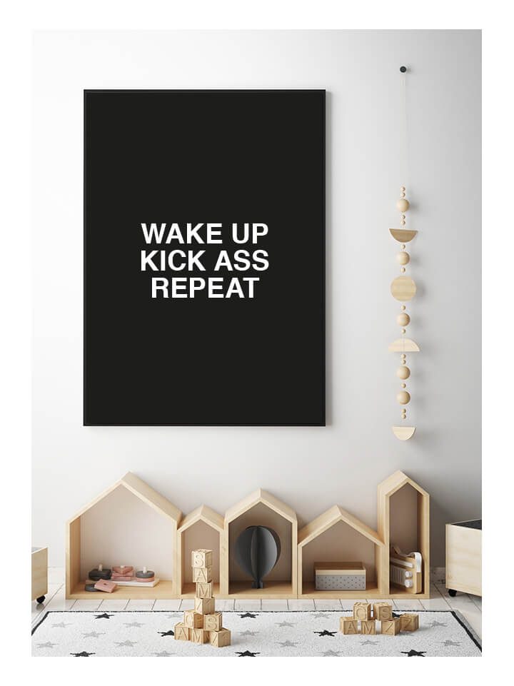 Wake Up svart, poster